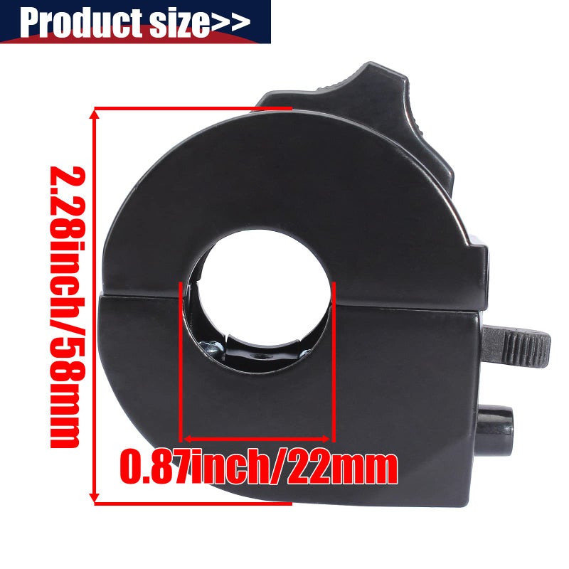 QAZAKY Universal Control Turn Signal Horn Function Head Light Low High Beam Left Switch for 7/8inch 22mm Handlebar Motorcycle Motorbike ATV Dirt Bike Scooter Suzuki Yamaha Kawasaki Kymco Polaris - Image 2